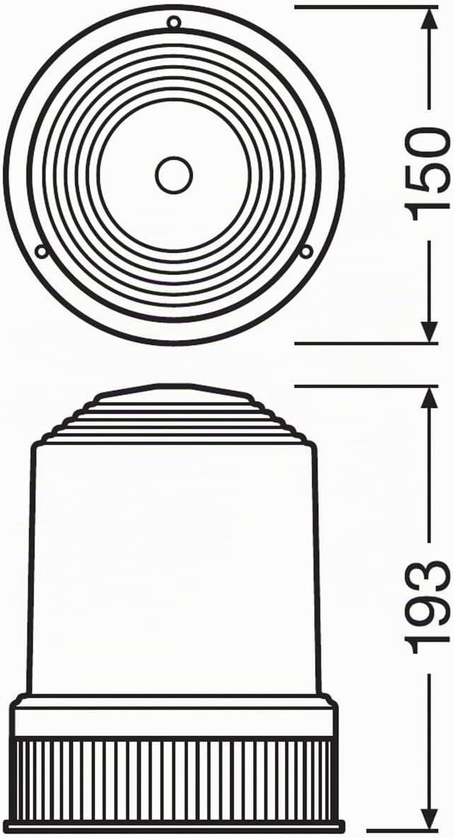 OSRAM LIGHTsignal HALOGEN BEACON LIGHT, Rundumleuchte 360°, gelbe Blinkleuchte, strassenzugelassene