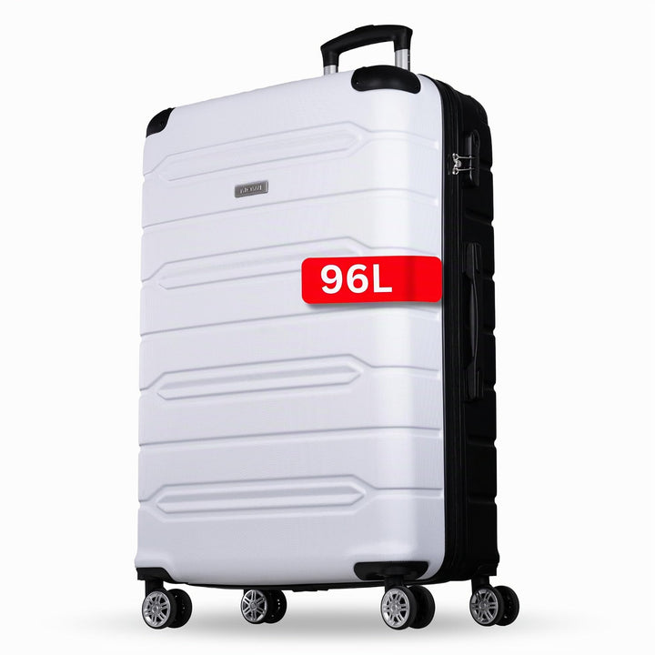 NOWI Hartschalenkoffer XL Gross – 96L Volumen – 8 Rollen 360° drehbar – Leichter ABS Koffer mit Zahl