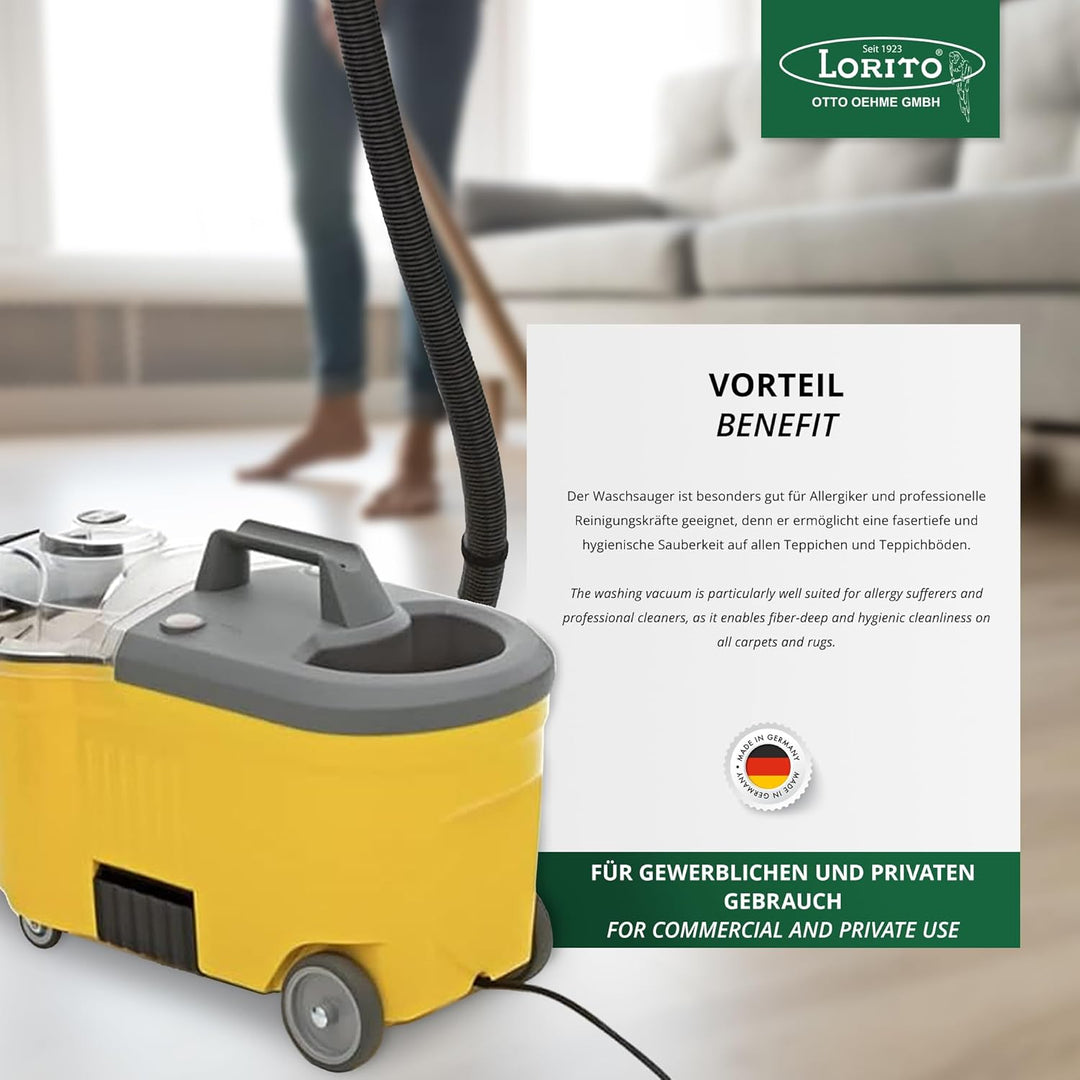 Lorito Profi Sprühextraktionsgerät Auto Polster Teppich, Reiniger Teppichreinigungsmaschine Waschsau