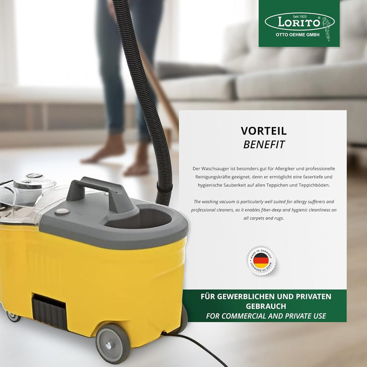 Lorito Profi Sprühextraktionsgerät Auto Polster Teppich, Reiniger Teppichreinigungsmaschine Waschsau