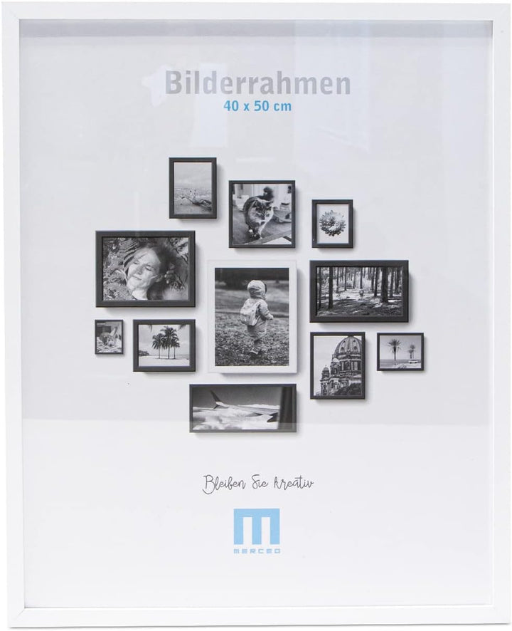 12 tlg. Foto Bilderrahmen-Set in Weiss in verschiedenen, unterschiedlichen Grössen. Für Fotowände &amp;