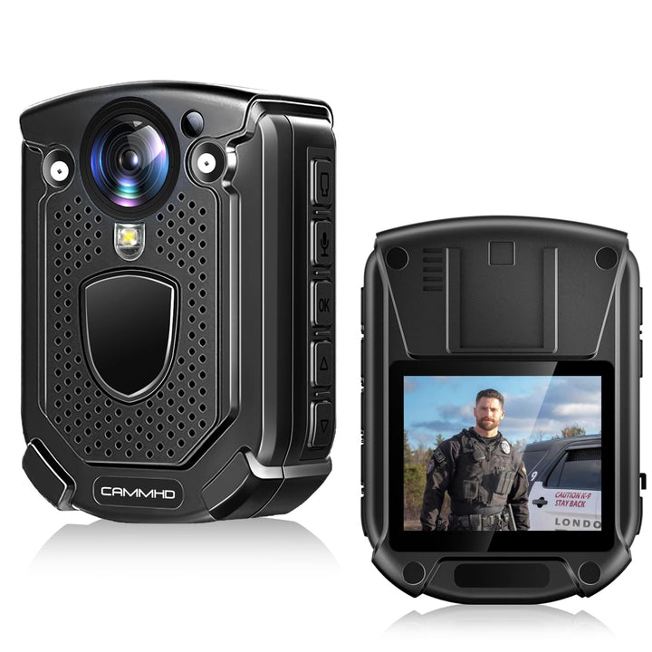 CAMMHD W1 HD 3840 * 2160P Body Cam, 10–12 Stunden Videoaufzeichnung, IP68 wasserdicht, H.265-Videoco