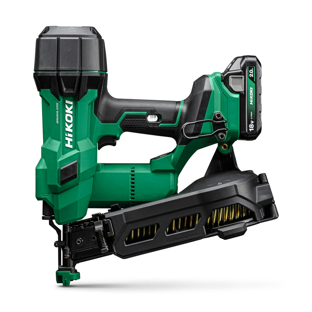 HiKOKI Akku Dachpappnagler - 18V, 25-45mm Nägel, Luftfeder-Antrieb, Brushless Motor - Leistungsstark