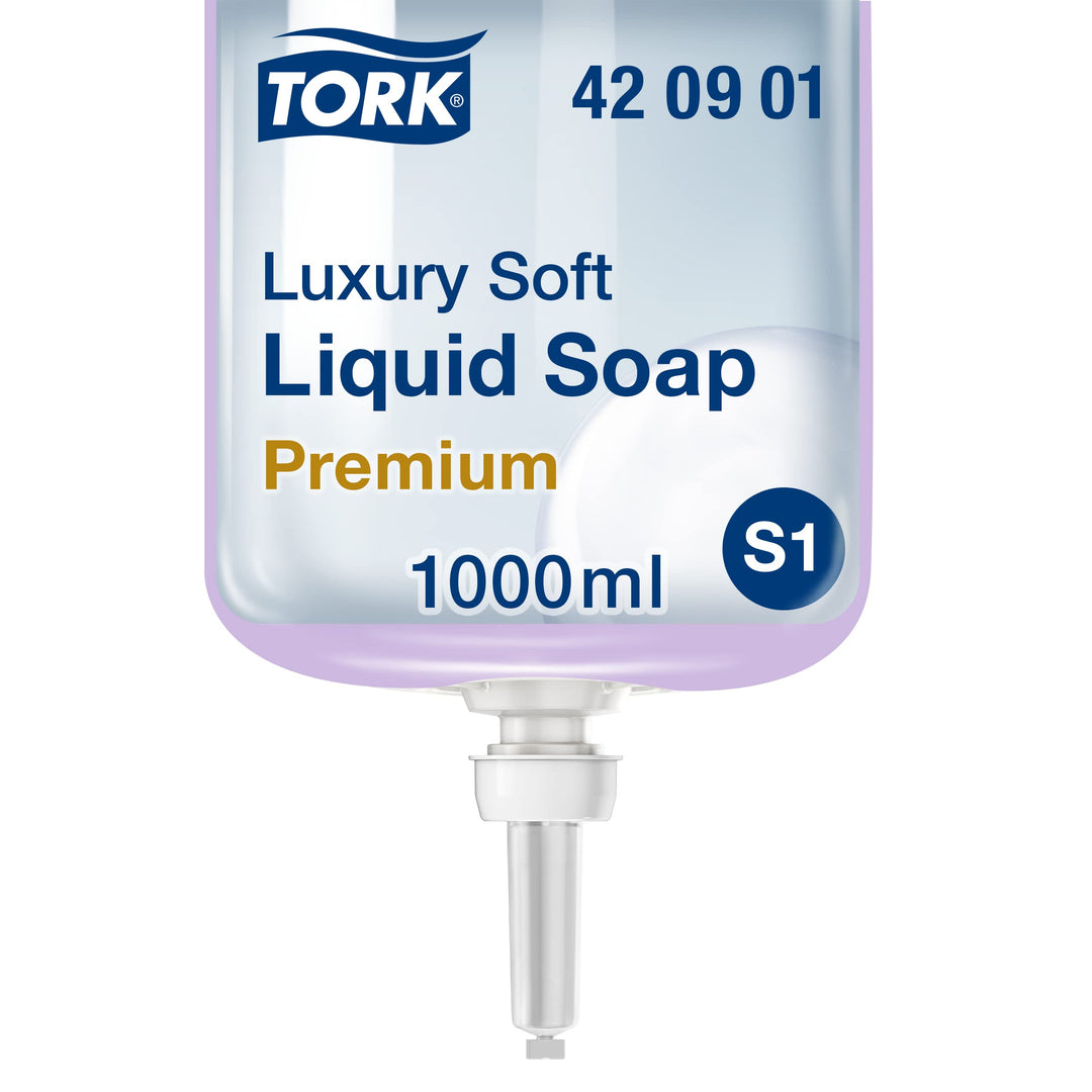 Tork 420901 luxuriöse Flüssigseife Premium für Tork S1 Seifenspendersysteme / Milde Handseife in Lil
