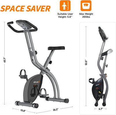 ATIVAFIT X-Bike Sport Fitnessfahrrad für Heimtrainer Fitnessbike für Ober-Und Unterkörper x-Bike mit