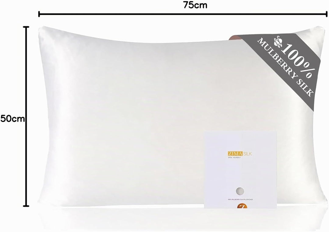 ZIMASILK Kissenbezug, 100% Mulberry-Seide, 19 Momme Seide, für Haut und Haar, auf beiden Seiten, 1 S