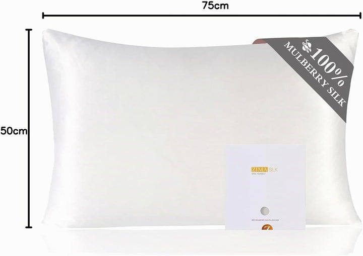 ZIMASILK Kissenbezug, 100% Mulberry-Seide, 19 Momme Seide, für Haut und Haar, auf beiden Seiten, 1 S