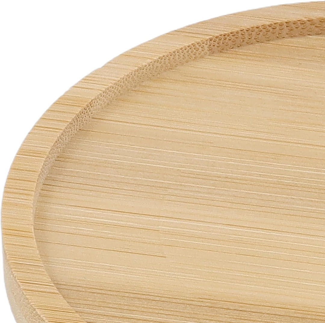 20 Stück 10cm Bambus Untersetzer Rund, Glasuntersetzer Holz Rund, Gläser Holz Untersetzer Tischunter