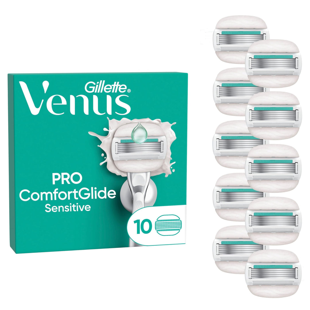 Gillette Venus ComfortGlide 5 Sensitive, 10 Ersatzklingen