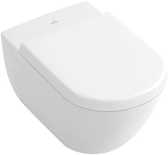 Villeroy & Boch Subway WC-Sitz, Toilettendeckel mit Absenkautomatik, abnehmbarer Toilettensitz aus b