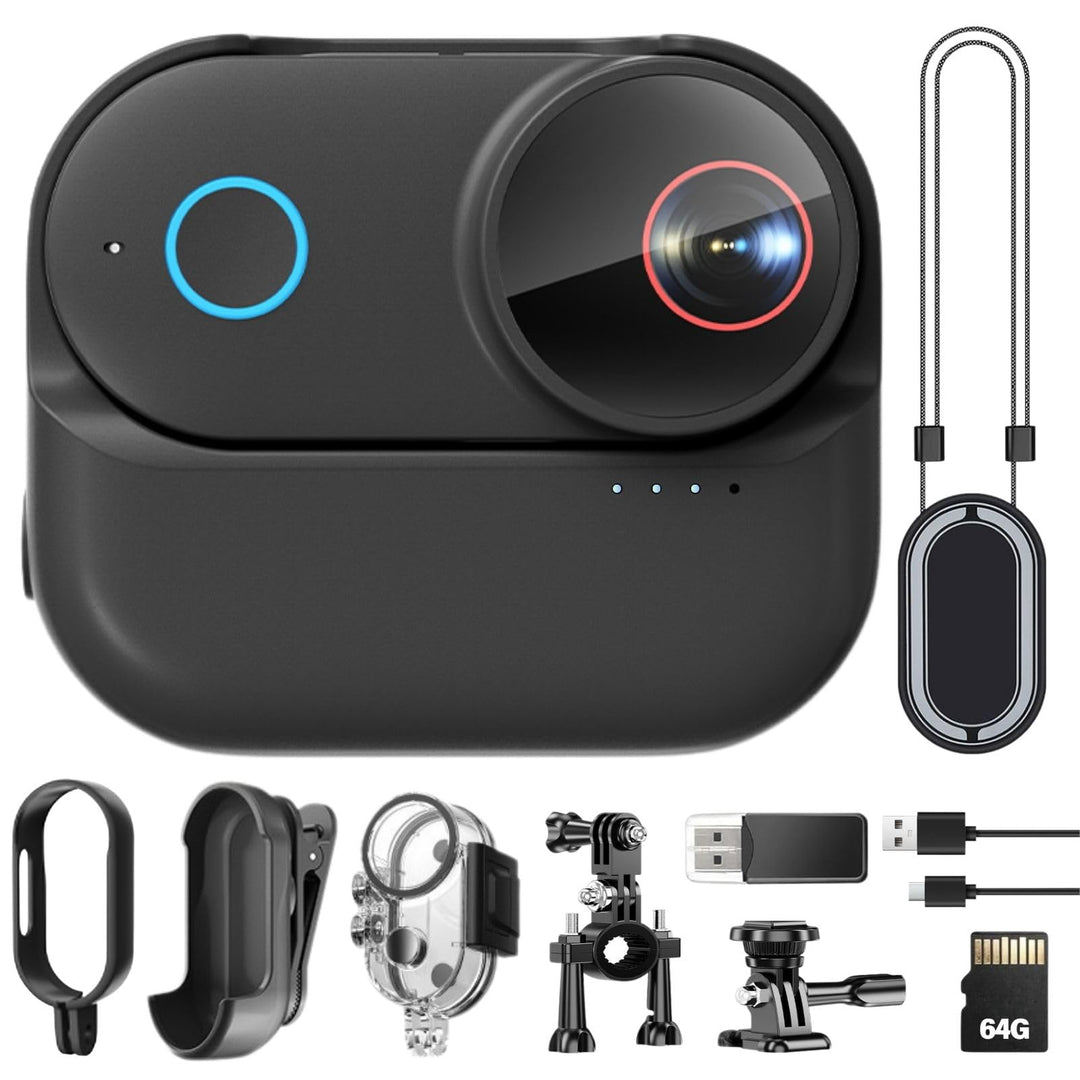 4K Ultra HD Action Cam, 6-Achsen elektronische Bildstabilisierung, 154° Weitwinkelobjektiv, wasserdi