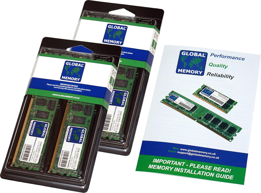 GLOBAL MEMORY 64GB (4 x 16GB) DDR3 1866MHz PC3-14900 240-PIN ECC Registered DIMM (RDIMM) ARBEITSSPEI