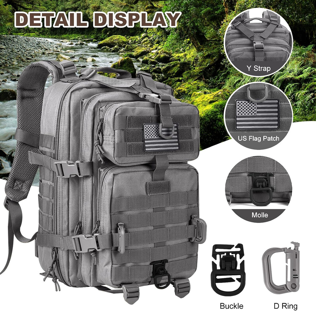 Hannibal Tactical Militär Taktischer Rucksack Cooper Rucksack Armee Assault Pack 3 Tage Bug Out Go B