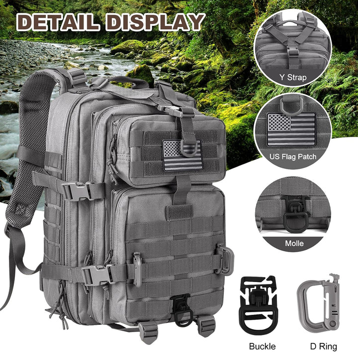 Hannibal Tactical Militär Taktischer Rucksack Cooper Rucksack Armee Assault Pack 3 Tage Bug Out Go B