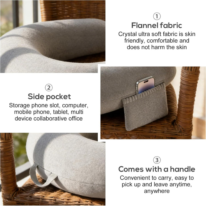 Gaming Kissen, Lesekissen, Reading Pillow, 40×34×10cm Armstützkissen im Bett und Sofa, U Förmiges Le
