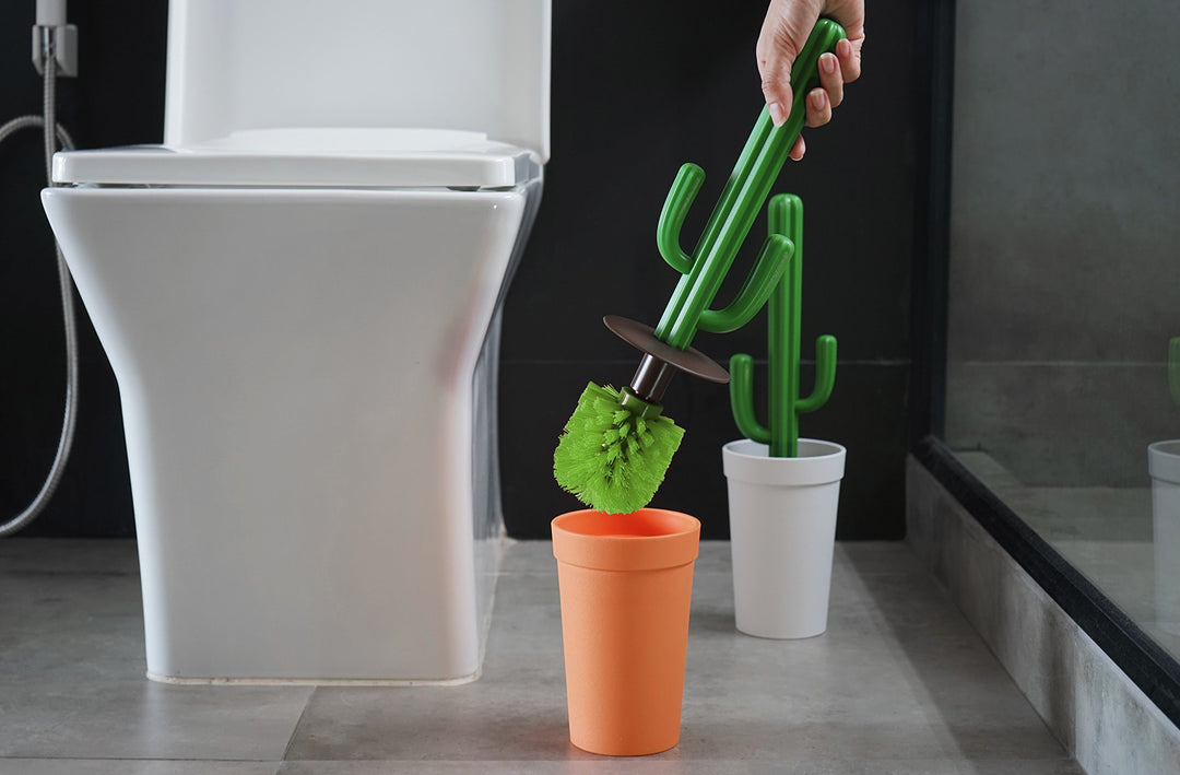 QUALY 5217117OR Toilettenbürste, Kunststoff, Orange, Gross Gross