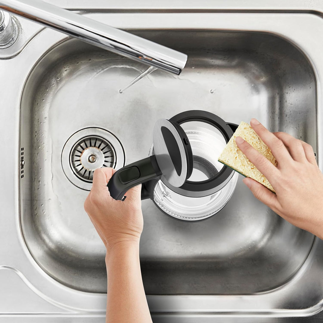 Tefal KI6058 Glas Wasserkocher Wasserkocher Messstreifen 1,7 Liter Fassungsvermögen Leicht zu reinig