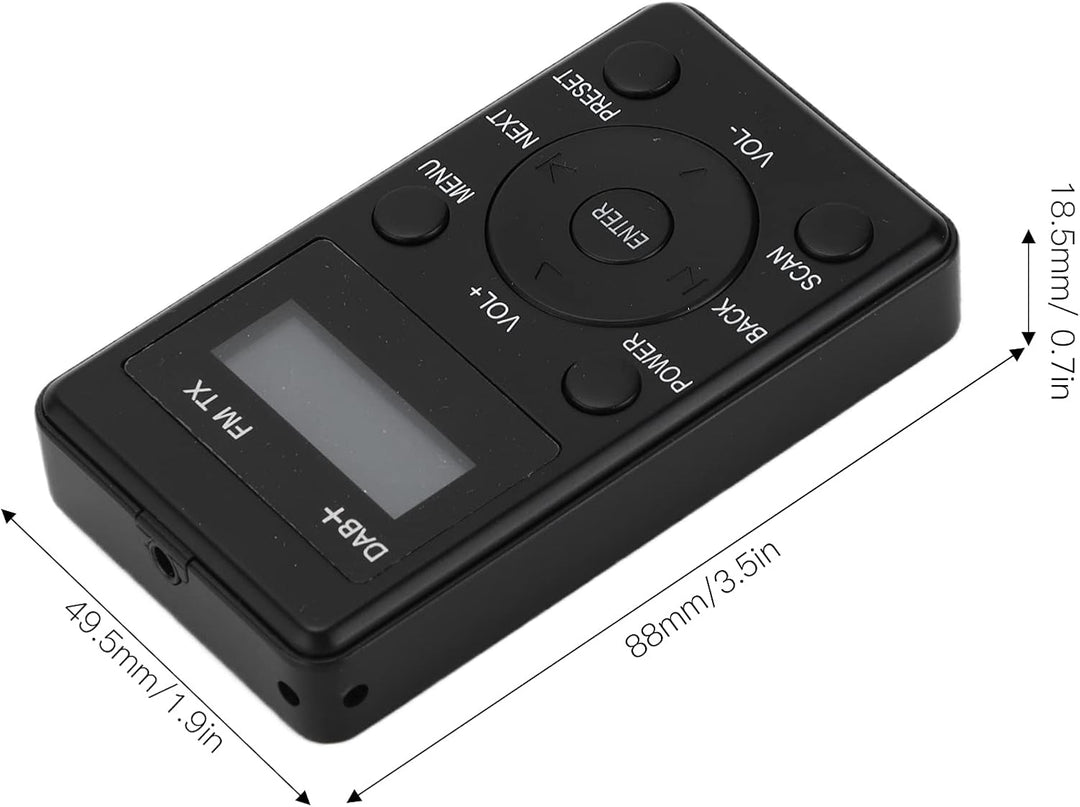 Tragbare DAB Radio, DAB/DAB+/UKW Radio, Digitales Clear Sound das Auto mit Kopfhörer,Taschenradio mi