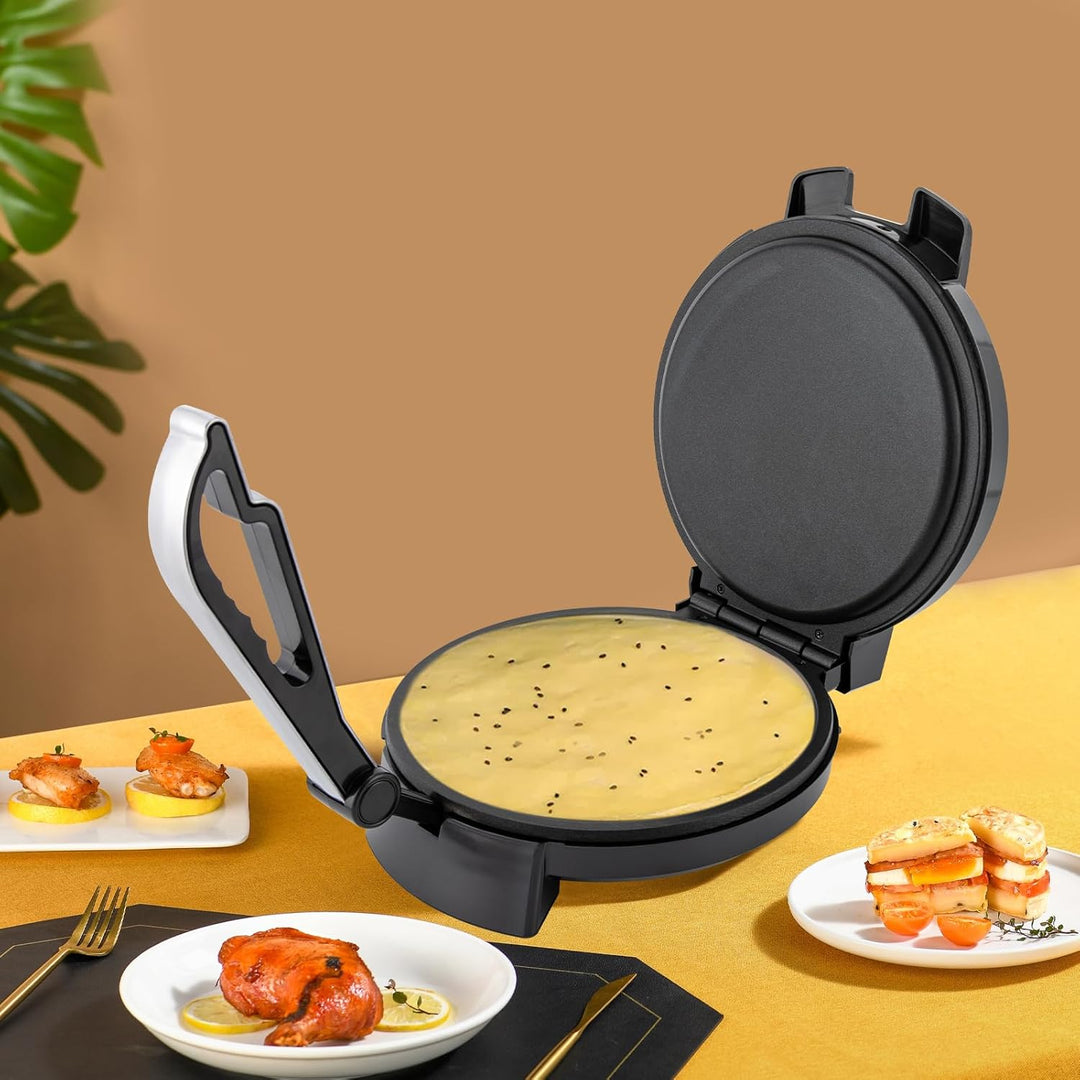 Crepes Maker 1200W Elektrischer Pancake Maker Roti Maker, Antihaftbeschichtung, Doppelseitige Heizun