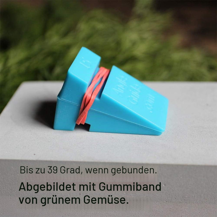 Messer Schleifhilfe zum Schärfen von Messern per Schleifstein für Winkel von 10 bis 20 Grad, Blau