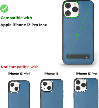 Snakehive Metro Lederhülle für Apple iPhone 13 Pro Max || Echtleder Handyhülle mit Standfunktion ||