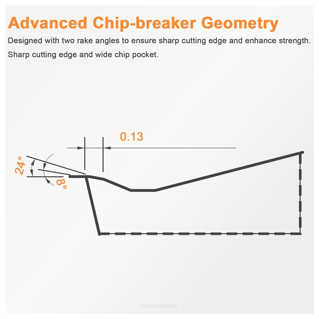CDBP Dreh-Wendeschneidplatte CCMT 09T304 für universelle Stahlbearbeitung - TiN Beschichtung, 10 Stü
