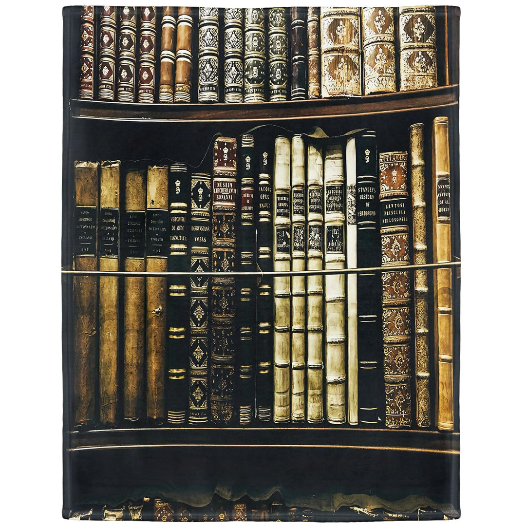 YISUMEI Decke 150x200 cm Kuscheldecken Sanft Flanell Weich Fleecedecke Tagesdecke Bücherregal altes