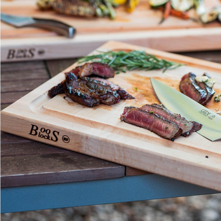 Boos Blocks® BBQBD Pro Chef Ahorn Schneidebrett von John Boos - 46 x 31 x 4 cm - mit Saftrille, beid