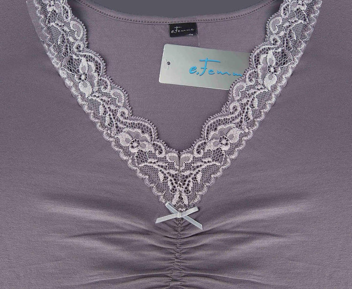 e.FEMME Damen Schlafanzug KAJA 162 aus Viskose mit Elasthan 36 Braun, 36 Braun