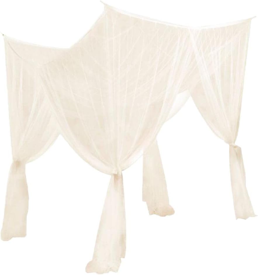 Baoblaze Europäische Art Bettwäsche Baldachin 4 Eckpfosten Moskitonetz Vorhang Indoor e Outdoor, Bei
