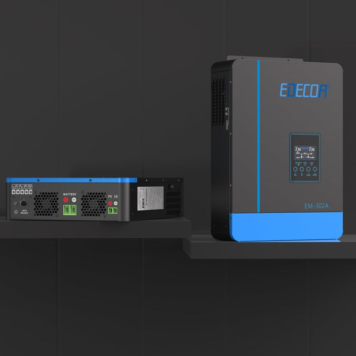 EDECOA 3000w Hybrid Wechselrichter 24v auf 220v 230v 3.2KVA/3000W Solar Ladegerät MPPT 80A Reiner Si