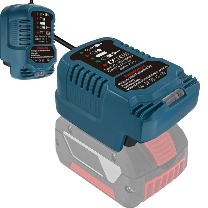 Mini Ladegerät für Bosch Professional 18V System GBA Ladestation mit LED-Anzeige Kompatibel mit Bosc
