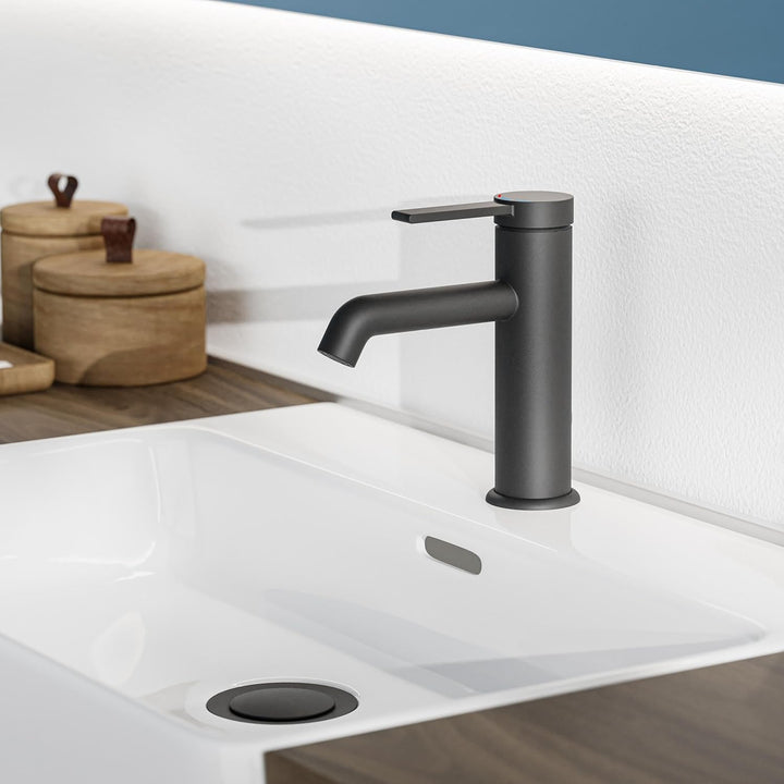 SCHÜTTE Waschtischarmatur LOS ANGELES 33106, Wasserhahn Bad mit Ablaufgarnitur, Armatur Badezimmer,