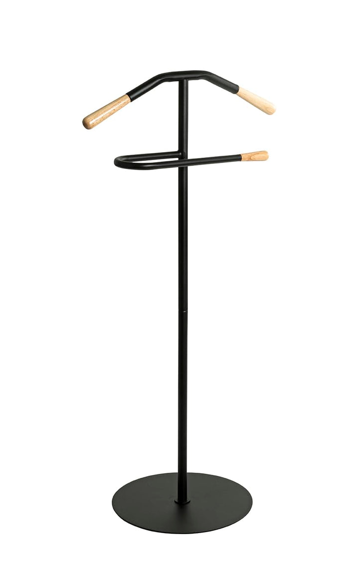HAKU Möbel Diener, Natur, Schwarz, Metall – Masse: 34 x 50 x 105 cm, Stil: Modern