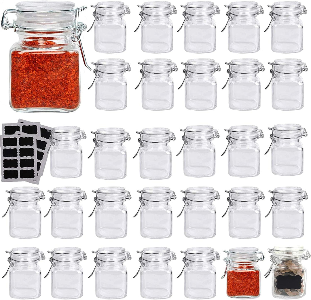 Lawei 30 Stück Einmachgläser Mini Luftdichte Frischhaltendosen Gläser mit Bügelverschluss Vorratsgla