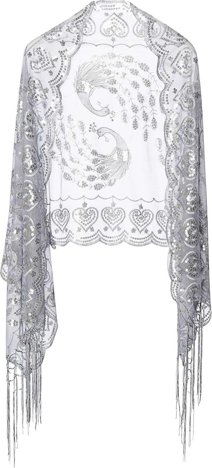 BABEYOND Damen Pashmina-Schal Einheitsgrösse Grau, Einheitsgrösse Grau
