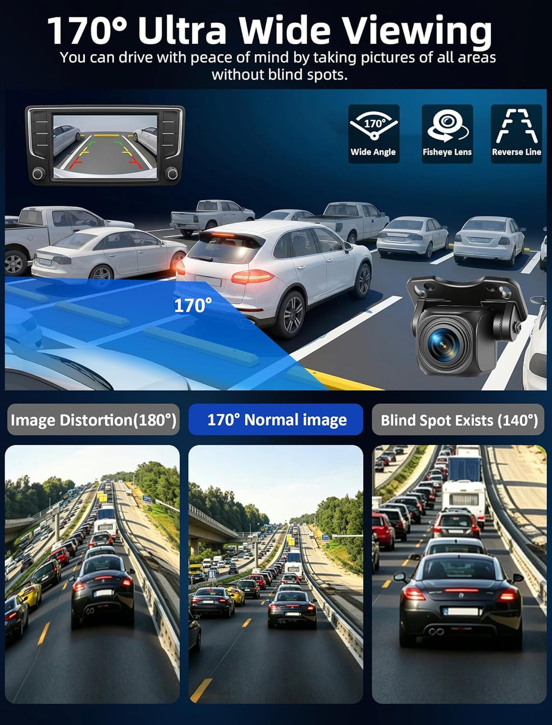 Rückfahrkamera AHD 1080P Rückfahrkamera Auto mit OEM-Halterung Universal Rückfahrkameras Nachrüsten