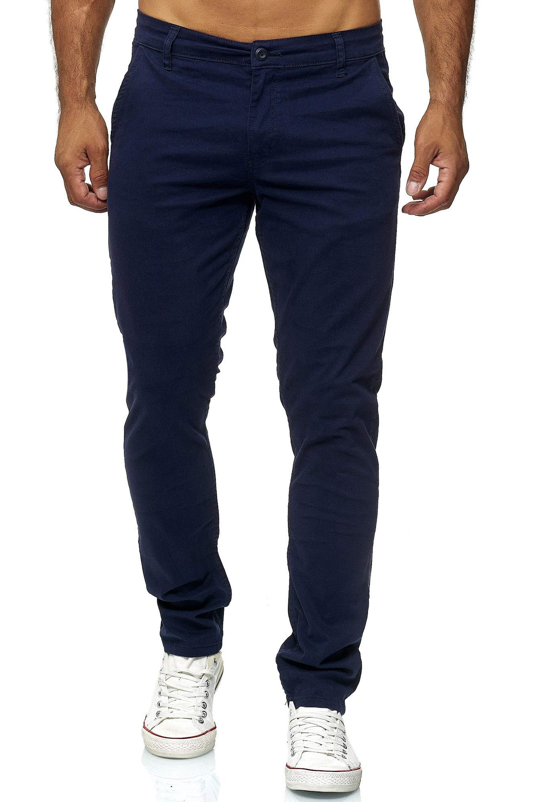 Elara Herren Chino Hose Stretch 29W / 30L Navyblau, 29W / 30L Navyblau