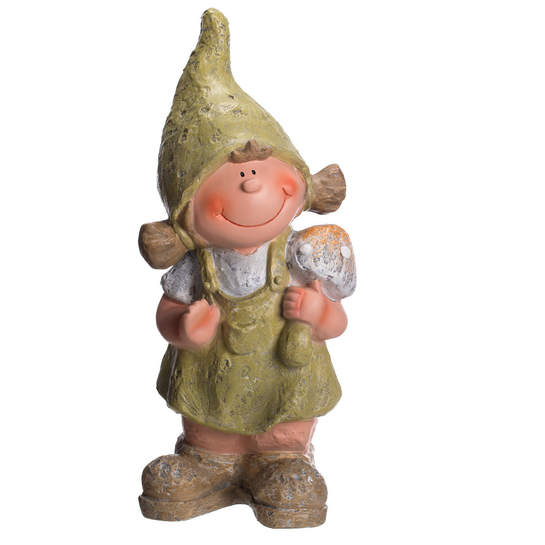 Birendy schöne Wichtel Figur Mädchen NF87121 48 cm hoch,von Hand bemalt, Gartenfigur, Deko, Dekorati
