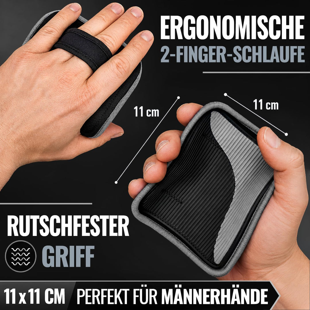 ALPHAKRAFT® Griffpolster Kraftsport [1 Paar] | Griffpads Krafttraining & Grip Pads Gym | rutschfeste