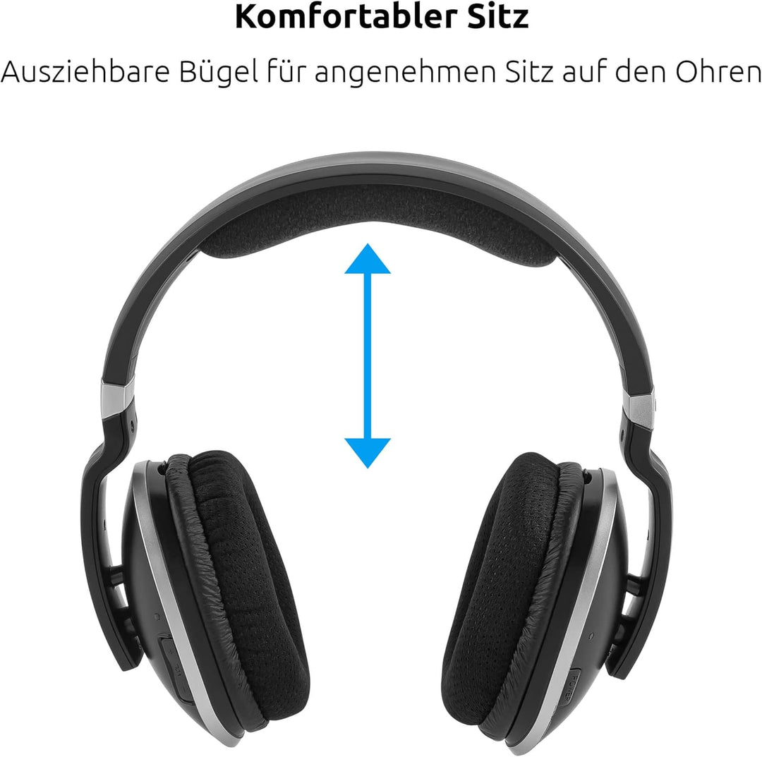 TechniSat STEREOMAN 2 DAB+ - kabelloser 2,4GHz Funkkopfhörer (mit Dockingstation, DAB+/UKW-Radioempf