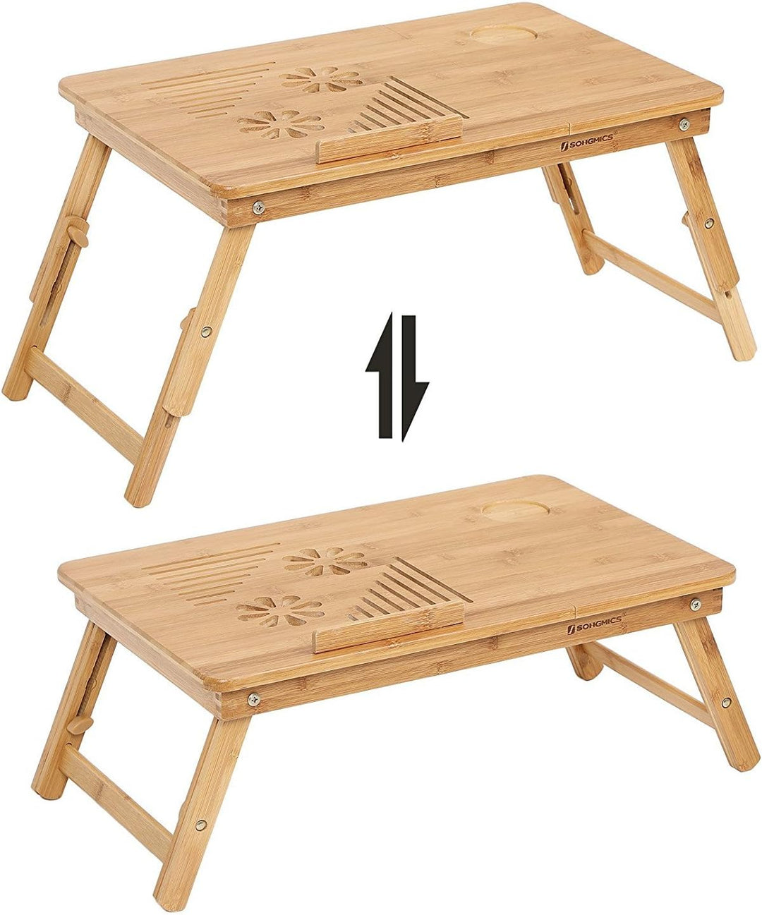 SONGMICS Laptoptisch Notebooktisch Betttisch Lapdesks für Lesen oder Frühstücks und Zeichentisch Lap