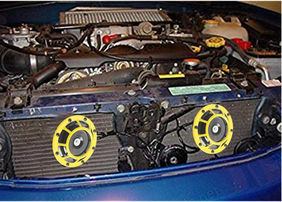 YIYIDA Auto Elektrische Hupe 135db Auto Hupen Kit 12V car Horn Super Lauter Hochton und Tiefton Meta