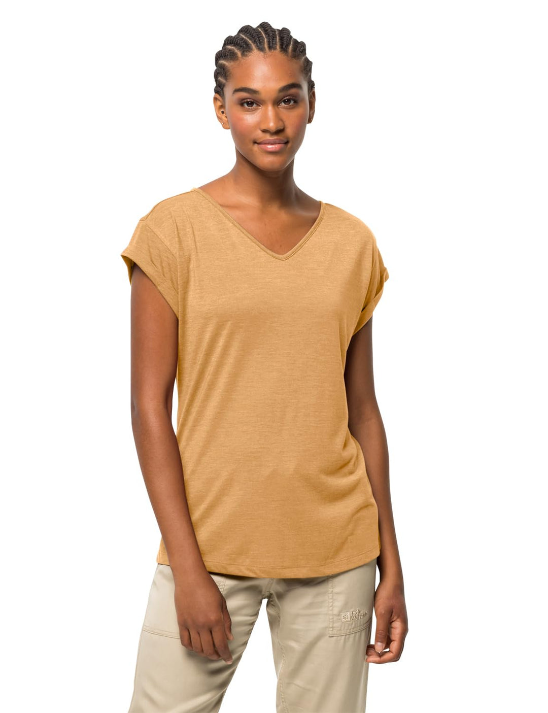 Jack Wolfskin Damen Coral Coast T W T-Shirt Shortsleeve S Honey Yellow, S Honey Yellow