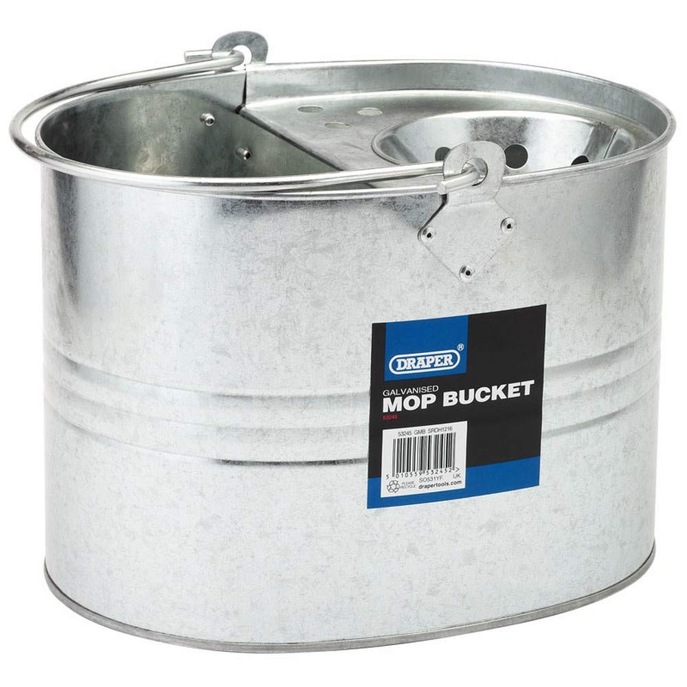 Draper 53245 Wischmoppeimer, verzinkt, Blau