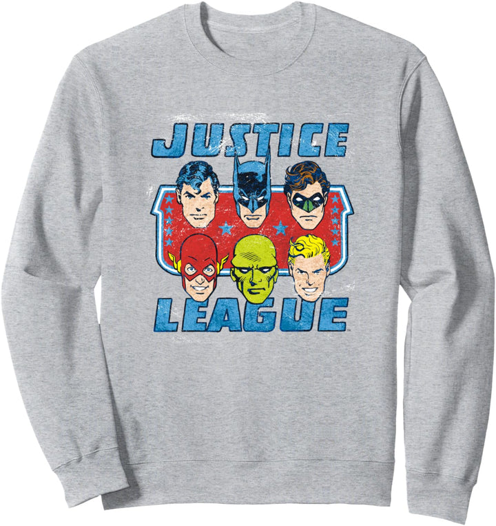 Justice League Faces of Justice Sweatshirt