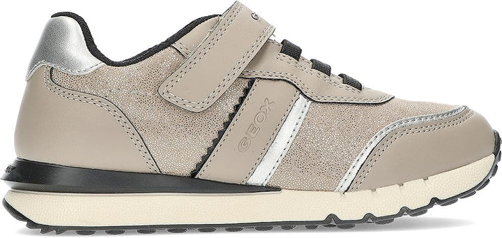 Geox Mädchen J Fastics Girl BSneaker 25 EU Rock Dk Silver, 25 EU Rock Dk Silver