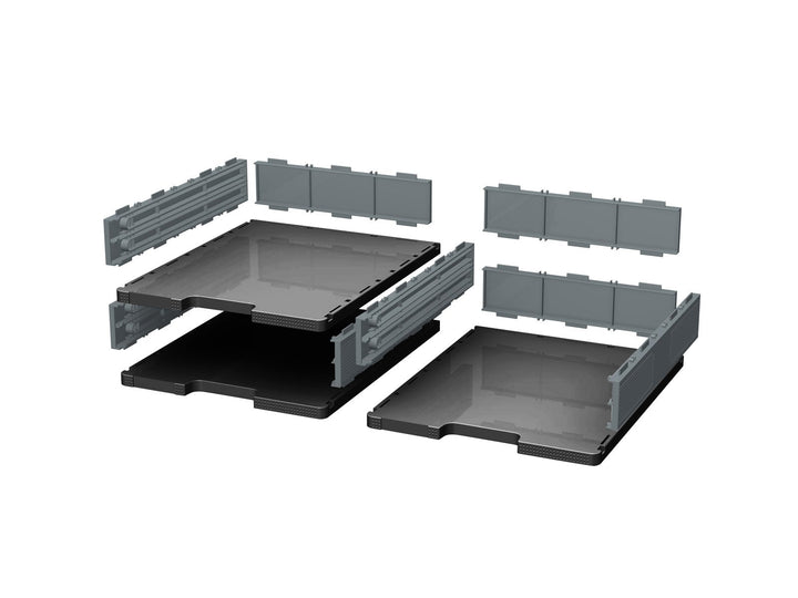 Exacompta 340714D Ablagesystem Modulodoc, Normal Fach Set Ecoblack, schwarz/mausgrau Schwarz / Mausg