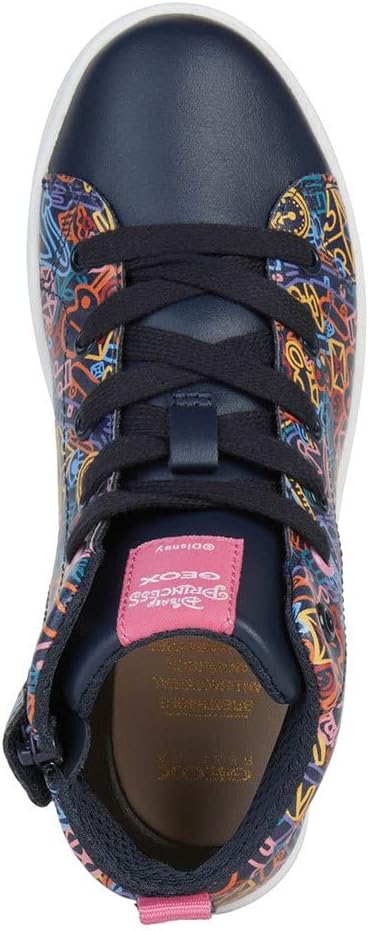 Geox Mädchen J Kathe Girl H Sneakers, Navy Fuchsia