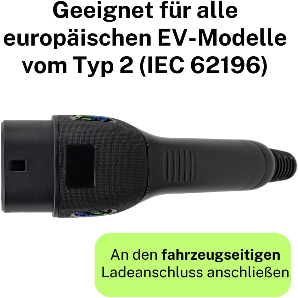 EV + Ersatzstecker für Elektrofahrzeugladekabel – Typ 2 IEC 62196 – PHEV und EV-Ladestecker – 3-Phas